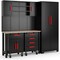 Metal Rubber Wood Tool Storage Workbench with Pegboard, Drawers and Casters